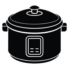 Realistic Electric Cooker Vector Illustration – Modern Multi-Function Kitchen Appliance for Cooking