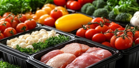 A hassle-free meal delivery service providing mouth-watering meals tailored to your dietary requirements. Highlighting gourmet menus, personalized diets, fresh ingredients, time-saving meals, and