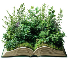 Science Textbook (Ecosystem) isolated on transparent background.PNG