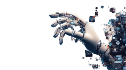 hand touching virtual screen