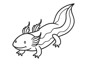 Axolotl silhouette vector