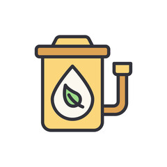 Biofuel colored icons, minimalist vector illustration ,simple transparent graphic element .Isolated on white background