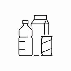 Beverage bottles drink container icon vector sign