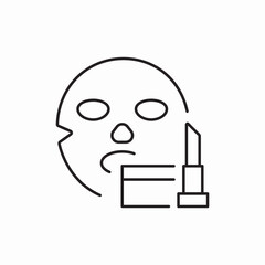 Face mask beauty treatment icon vector sign