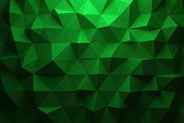 Obraz premium Dark green mosaic, abstract triangular texture, luxury, banner, backdrop