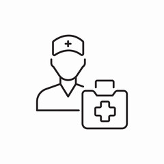 medical staff healthcare professional icon vector sign
