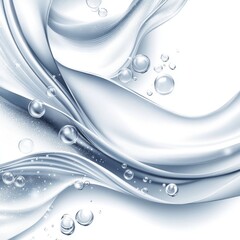 A detailed image of white foam bubbles on a spotless surface, displaying a variety of sizes and shapes that create a smooth and abstract texture