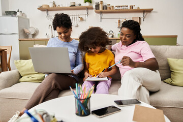 Creating precious memories as a loving family enjoys time together at home