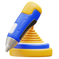 3D Pen 3D Illustration