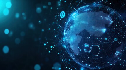 Global Network. Abstract Earth Graphic. Background. Stock photo