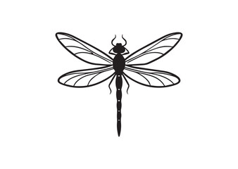 Dragonfly silhouette vector