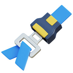Plane Seatbelt 3D Illustration