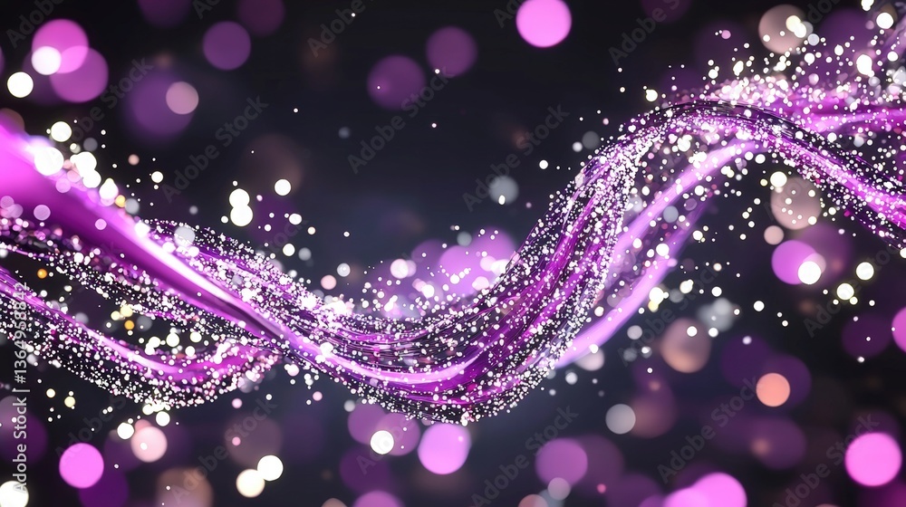 Poster mesmerizing purple and white swirl design creating a dynamic visual experience of color and motion