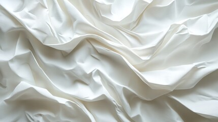 Obraz premium elegant folds of soft white fabric create a captivating abstract composition with gentle shadows and smooth textures emphasizing purity and serenity
