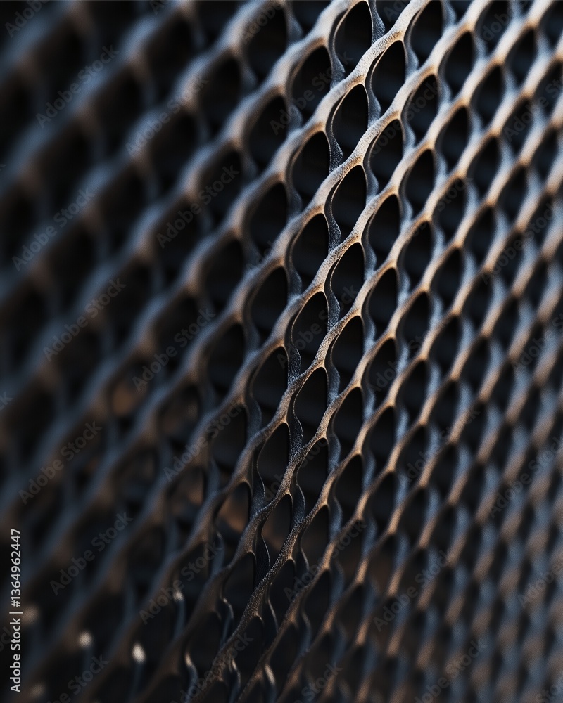 Poster intricate mesh: a close-up showcases an intricately designed mesh pattern, highlighting the interpla