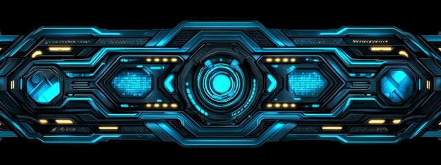A blue digital circuit design, abstract in nature with glowing elements, perfect for illustrating the themes of technology, innovation, and connectivity in today's devices and systems