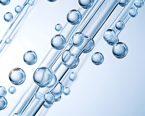 Clear tubes with bubbles