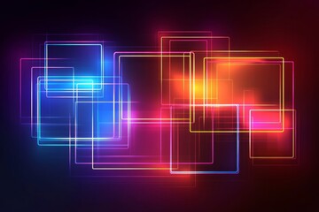 A bright and lively abstract background with shimmering squares in blue, purple, and pink shades. This striking design adds a contemporary touch to any project