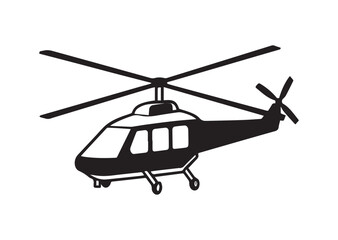Helicopter silhouette vector