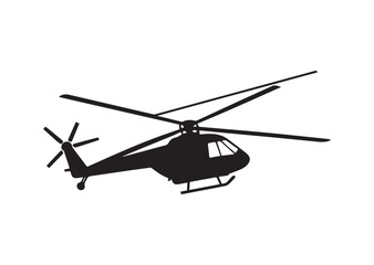 Helicopter silhouette vector