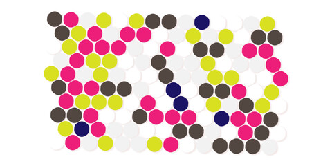 Retro geometric hexagon seamless pattern. Abstract colorful hexagon background vector design.