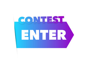 vector design of an arrow from a wall in a purple gradient contest enter