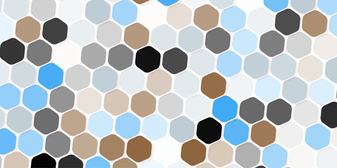 Retro geometric hexagon seamless pattern. Abstract colorful hexagon background vector design.