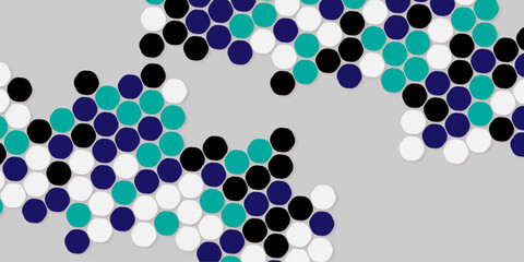 Retro geometric hexagon seamless pattern. Abstract colorful hexagon background vector design.