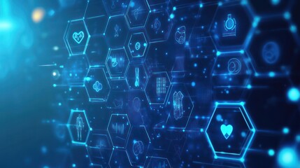 Obraz premium Medical technology network background