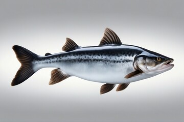 Obraz premium Close-Up of a Catfish with Detailed Features, Displayed Against a Clean White Background. Generative AI