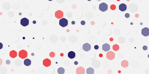 Retro geometric hexagon seamless pattern. Abstract colorful hexagon background vector design.