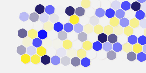 Retro geometric hexagon seamless pattern. Abstract colorful hexagon background vector design.