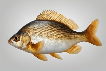 Fototapeta premium Majestic Crucian Carp Fish, Captured in Fine Detail to Highlight Its Beautiful Colors and Movement. Generative AI