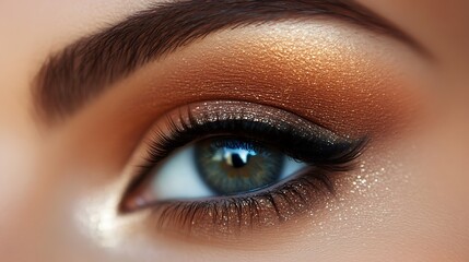 Fototapeta premium smoky copper eyeshadow look