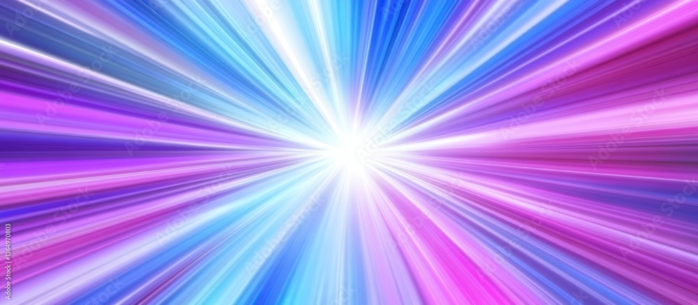 Poster radiant bursts of colorful light streaks converging towards a central point creating a dynamic abstr