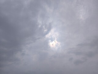 gllomy sky with dark gray clouds