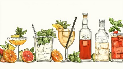 Ethically sourced cocktail garnish ingredients symbolizing sustainable mixology
