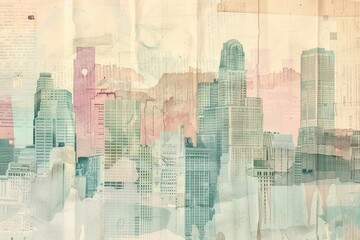 Skyscrapers ephemera border architecture backgrounds cityscape.