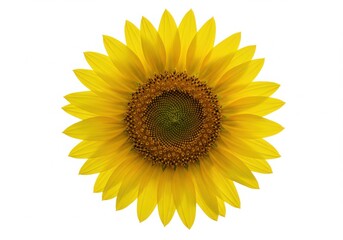 Bright sunflower on a white background