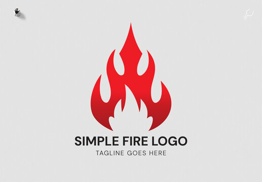 Simple Fire Logo Template