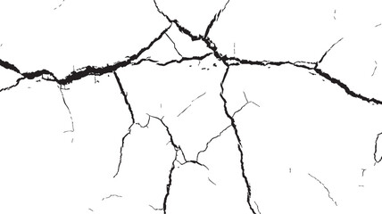 Texture soil dry crack background pattern. black and white vintage of cracked concrete scribble effect.	