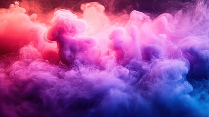 Fototapeta premium Vivid, swirling clouds of vibrant pink, purple, and orange hues. Abstract art