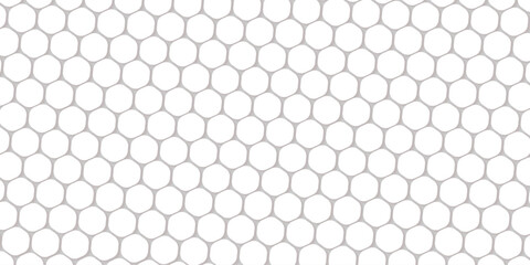 Abstract white hexagon background vector design. Retro geometric hexagon seamless pattern.