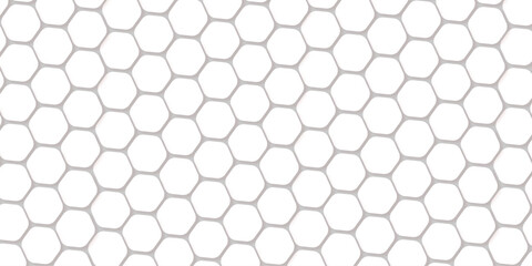 Abstract white hexagon background vector design. Retro geometric hexagon seamless pattern.