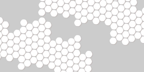 Abstract white hexagon background vector design. Retro geometric hexagon seamless pattern.