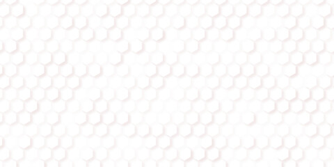 Abstract white hexagon background vector design. Retro geometric hexagon seamless pattern.