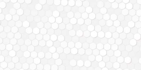 Abstract white hexagon background vector design. Retro geometric hexagon seamless pattern.
