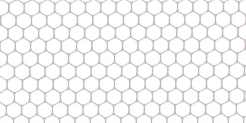 Abstract white hexagon background vector design. Retro geometric hexagon seamless pattern.
