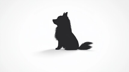 Obraz premium Adorable Corgi Silhouette Dog Icon Pet Logo Puppy Graphic