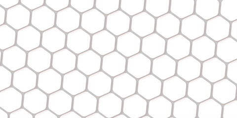 Abstract white hexagon background vector design. Retro geometric hexagon seamless pattern.